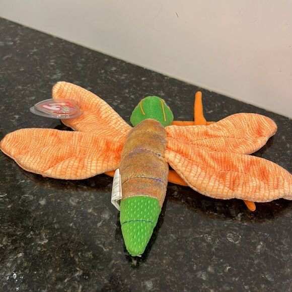 Glow The Firefly 2000 Ty Beanie Baby  7” long w Tush Tag & Ear Tag - Picture 5 of 10
